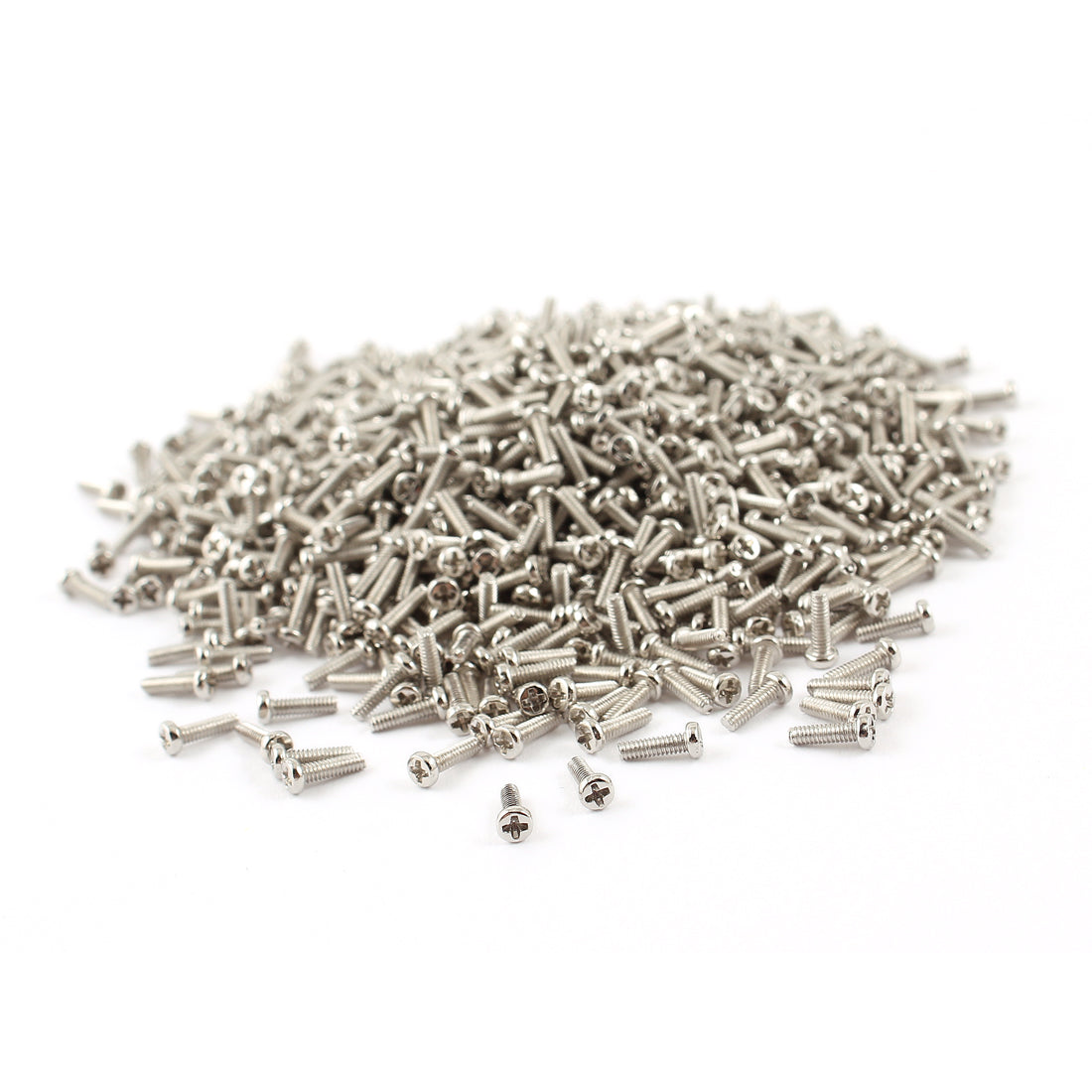 Harfington 1000Pcs Stainless Steel PM1.4 x 4mm Phillips Round Head Screws