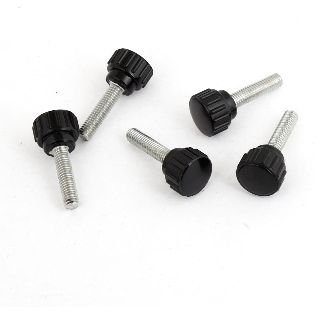 Harfington 5 Pcs Mechanical Equipment 5mm Male Thread Screw On Type Round Clamping Knob