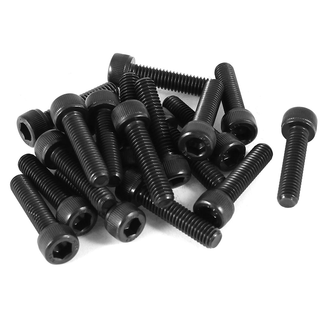 Harfington 20 Pcs M6x25 Metal Hexagon Socket Head Cap Screws 1.2" Length