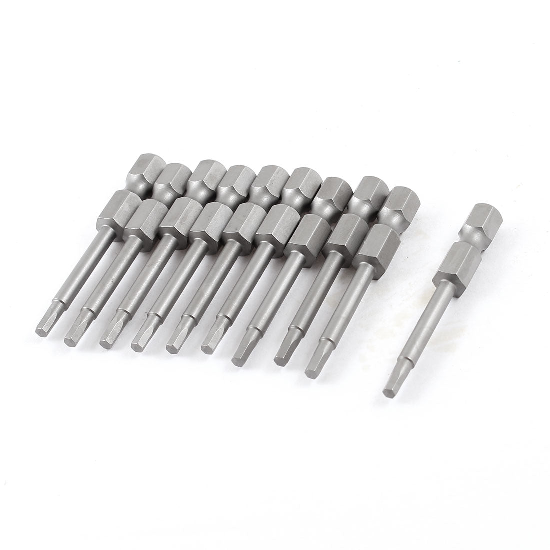 Harfington 10 Pcs Hexagon 6.35mm Shank 2.5mm Tip Hex Magnetic Screwdriver Insert Bits