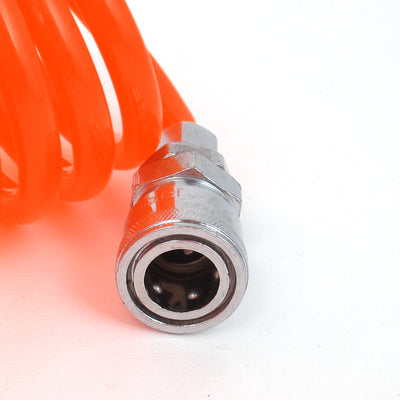 Harfington 15M 49 Ft Long Polyurethane PU Recoil Air Compressor Hose Tube Orange