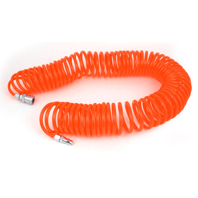 Harfington 15M 49 Ft Long Polyurethane PU Recoil Air Compressor Hose Tube Orange