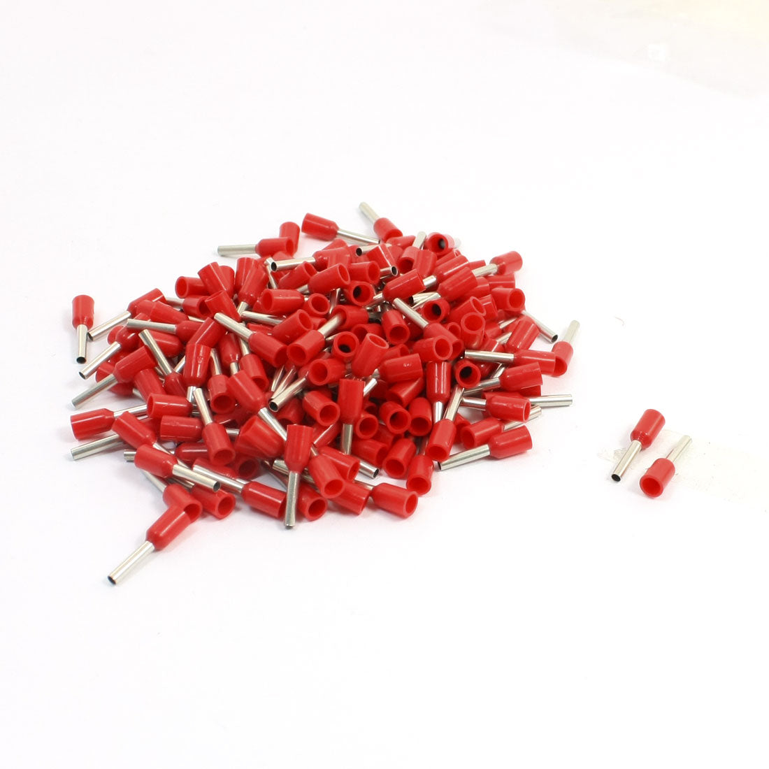 Harfington 190Pcs E1008 Red Pre Insulate Ferrule Wire Connector Terminals for 18AWG Cable