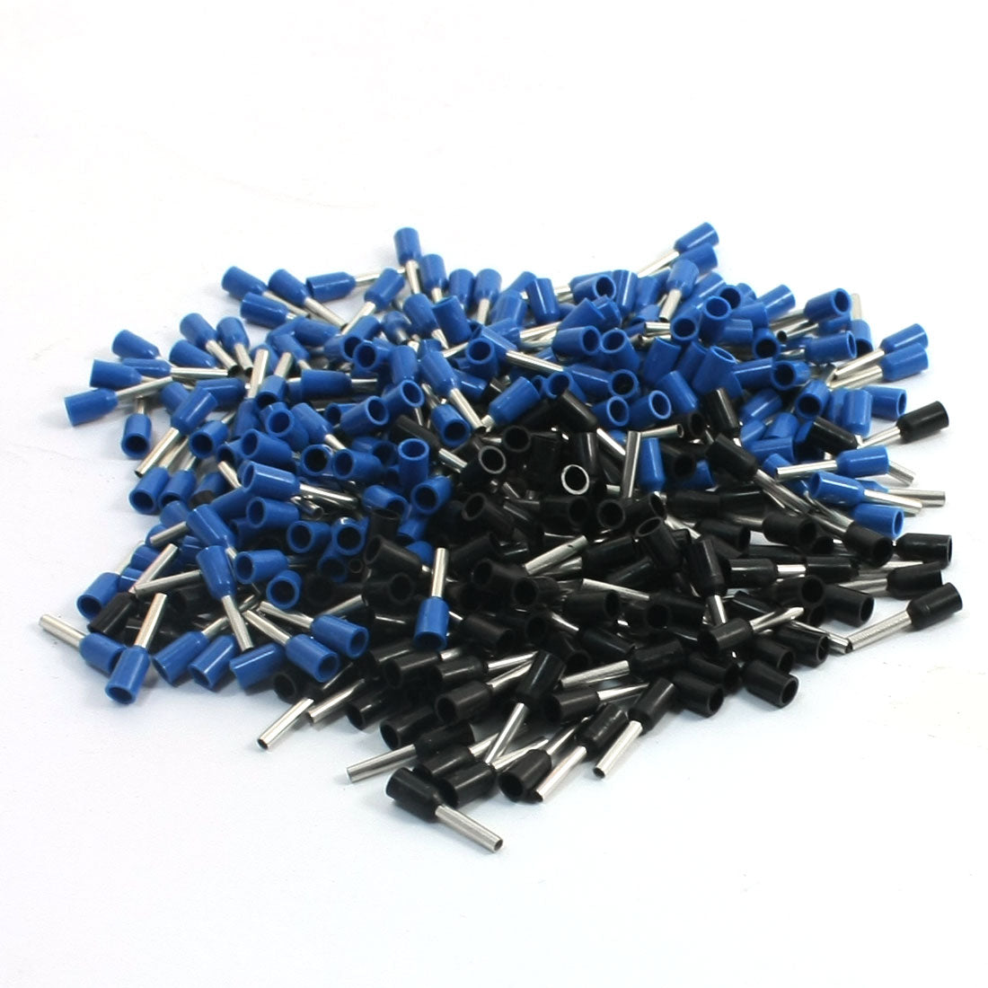 Harfington 18AWG Cable E1008 Black Blue Sleeve Pre Insulate Ferrules Wire Connectors 380Pcs