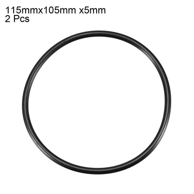 Harfington Nitrile Rubber O-Rings Metric Buna-N Sealing Gasket Pack of 2