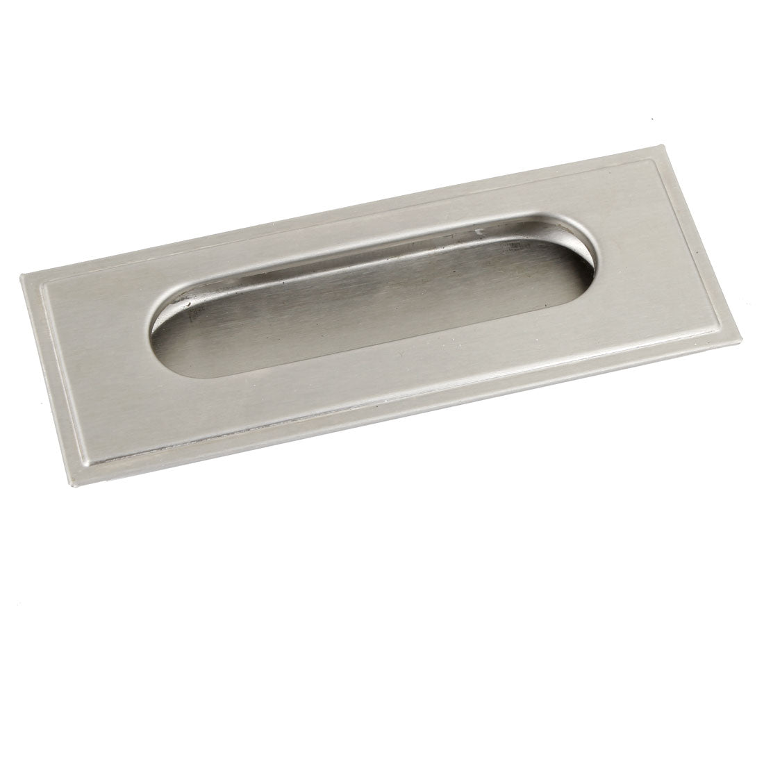 uxcell Uxcell 11cm x 4.2cm Rectangle Silver Tone Metal Drawer Flush Pull Handle
