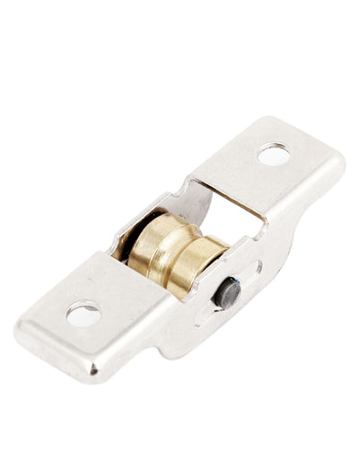 Harfington 0.5" Diameter Wheel Metal Rotatable Single Wheel Flat Plate Caster Two Tone