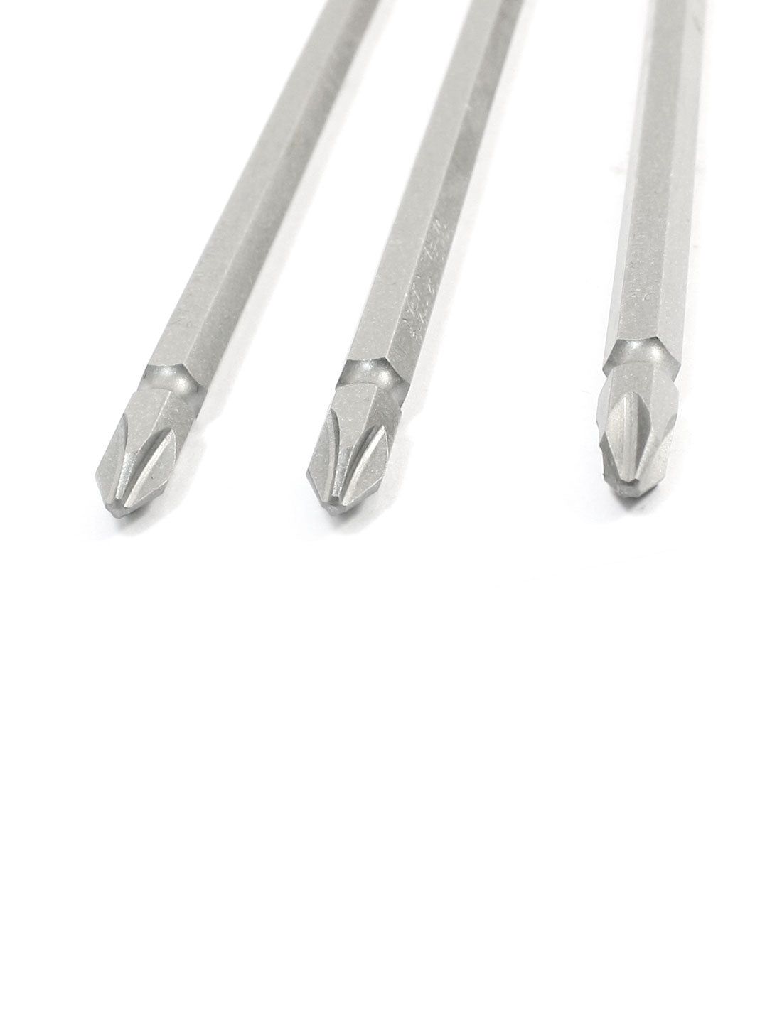 Harfington 3 Pcs Electric Screwdriver Phillips Dual Magnetic Cross Double Ends Tips Driver Bits 6mm x 6mm x 300mm