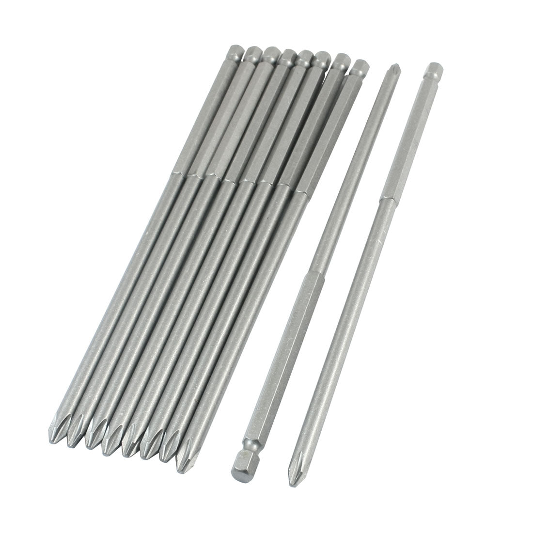Harfington Electric Screwdriver Part Phillips PH2 Magnetic Cross Tip Bits 6mm x 6mm x 200mm 10 Pcs