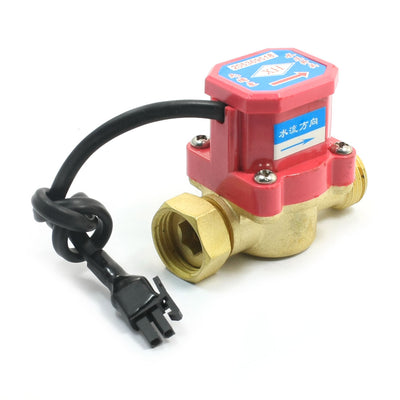 Harfington 0.75-5L/Min 120W 1/2PT Thread Brass  Heater Flow Rate Sensor Counter