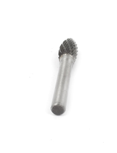 Harfington 6mm Shank 10mm Tip Flame Shape Double Cut Tungsten Carbide Rotary Grinding Diamond Mounted Point