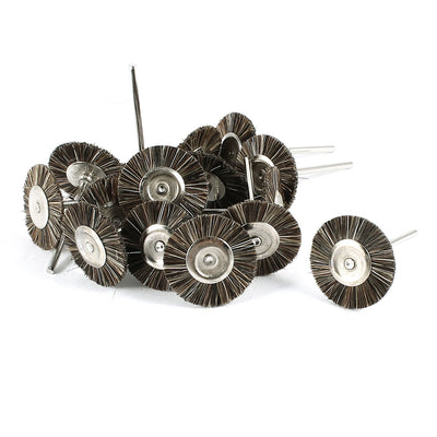 Harfington 15 Pcs Replacement 25mm Dia Gray Nylon Brush Polishing Wheel Polishers for Rotary Tool