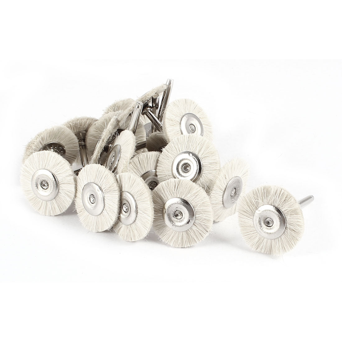 Harfington 20 Pcs Replacement 25mm Dia Soft Beige  Brush Polishing Wheel Polishers for Rotary Tool