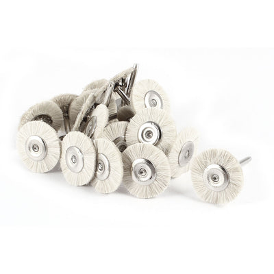 Harfington 20 Pcs Replacement 25mm Dia Soft Beige  Brush Polishing Wheel Polishers for Rotary Tool