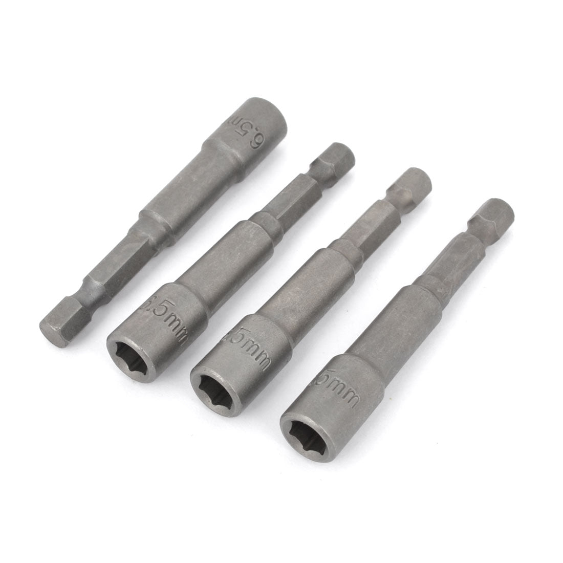 Harfington 4 PCS Chrome-Vanadium Hex Shank 6.5mm Magnetic Hex Socket Nut Driver Setter