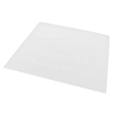 Harfington 5.1" Long 3.4" Wide 3mm Thick Trapezoid Notched Plastic Varnish Paint Cake Scraper Putty Spreader White