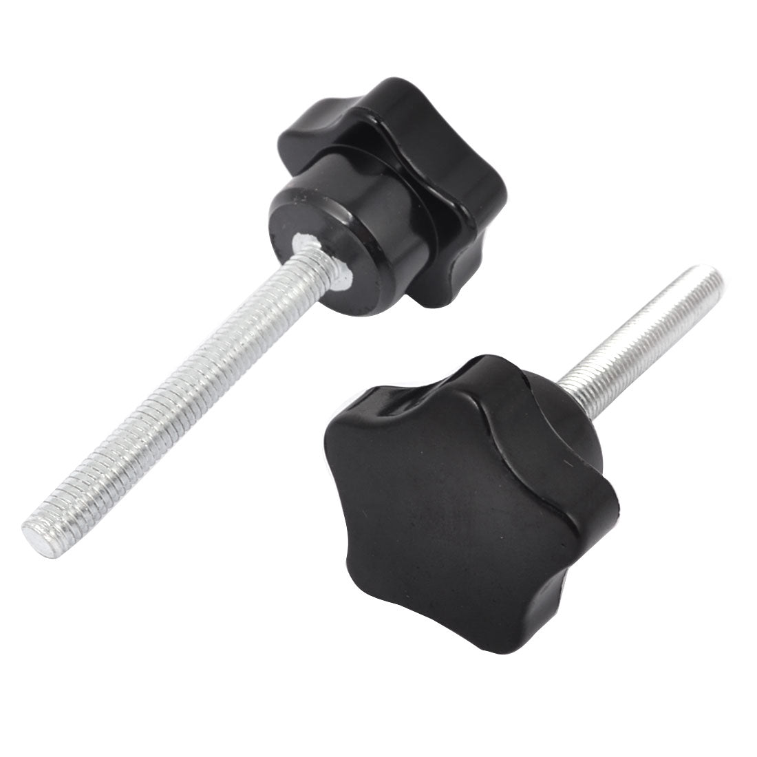 Harfington 2 Pcs 32mm Dia Star Shape Head 5cm Length Male Thread Screw On Type Clamping Knob