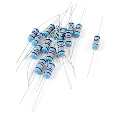 Harfington 15 Pcs Axial Lead 1% Tolerance Metal Film Resistor 0.22 Ohm 1W