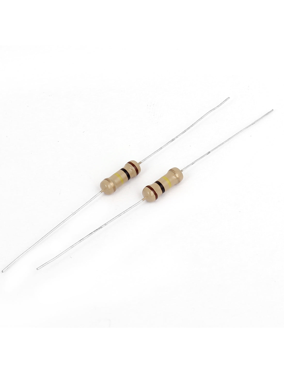 Harfington 150Pcs 100K Ohm 1/2Watt 5% Tolerance Axial Lead Type Through Hole Mounting 4 Color Ring Carbon Film Fixed Resistor