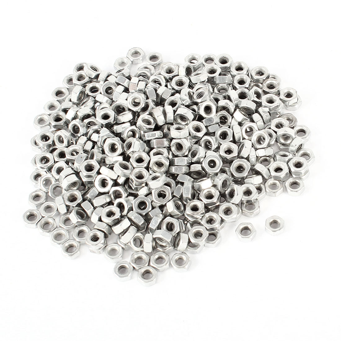 Harfington 195 Pcs Steel 5.5mm Hex Hexagon Screw M3x2mm Nuts Silver Tone