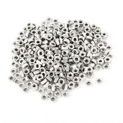 Harfington 195 Pcs Steel 5.5mm Hex Hexagon Screw M3x2mm Nuts Silver Tone