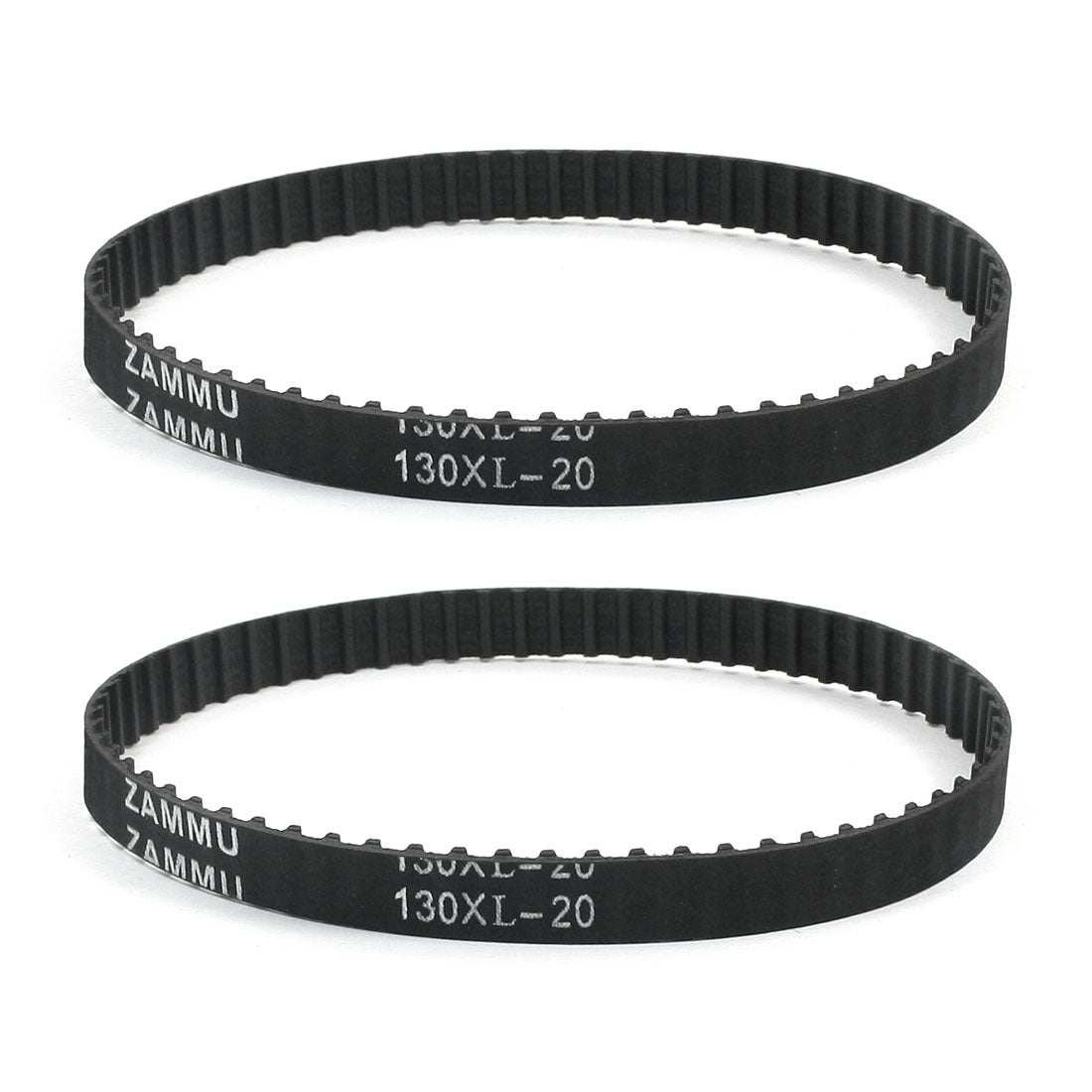 Harfington 130XL 13" Girth 5.08mm Pitch 65-Teeth Black Rubber Industrial Synchro Machine Synchronous Timing Belt 2Pcs