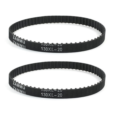 Harfington 130XL 13" Girth 5.08mm Pitch 65-Teeth Black Rubber Industrial Synchro Machine Synchronous Timing Belt 2Pcs
