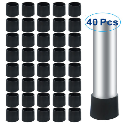 Harfington Gummi-Einsatzkappen in runder Form, 19 mm Durchmesser, Bodengröße, 40 Stück