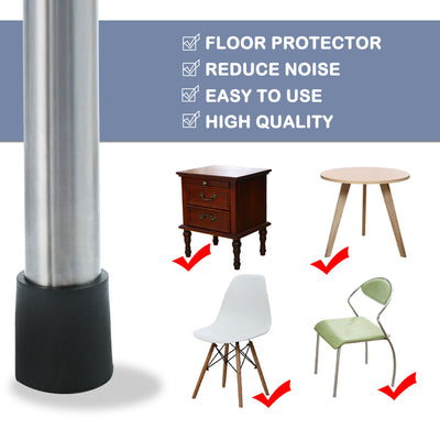 Harfington Gummi-Einsatzkappen in runder Form, 19 mm Durchmesser, Bodengröße, 40 Stück