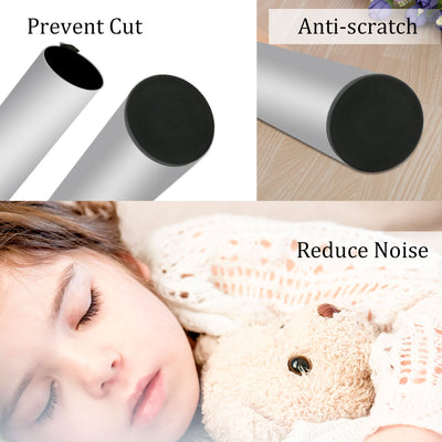 Harfington Kunststoff-Rundrohreinsätze mit 19 mm Durchmesser, Endstopfen, schwarz, 100 Stück