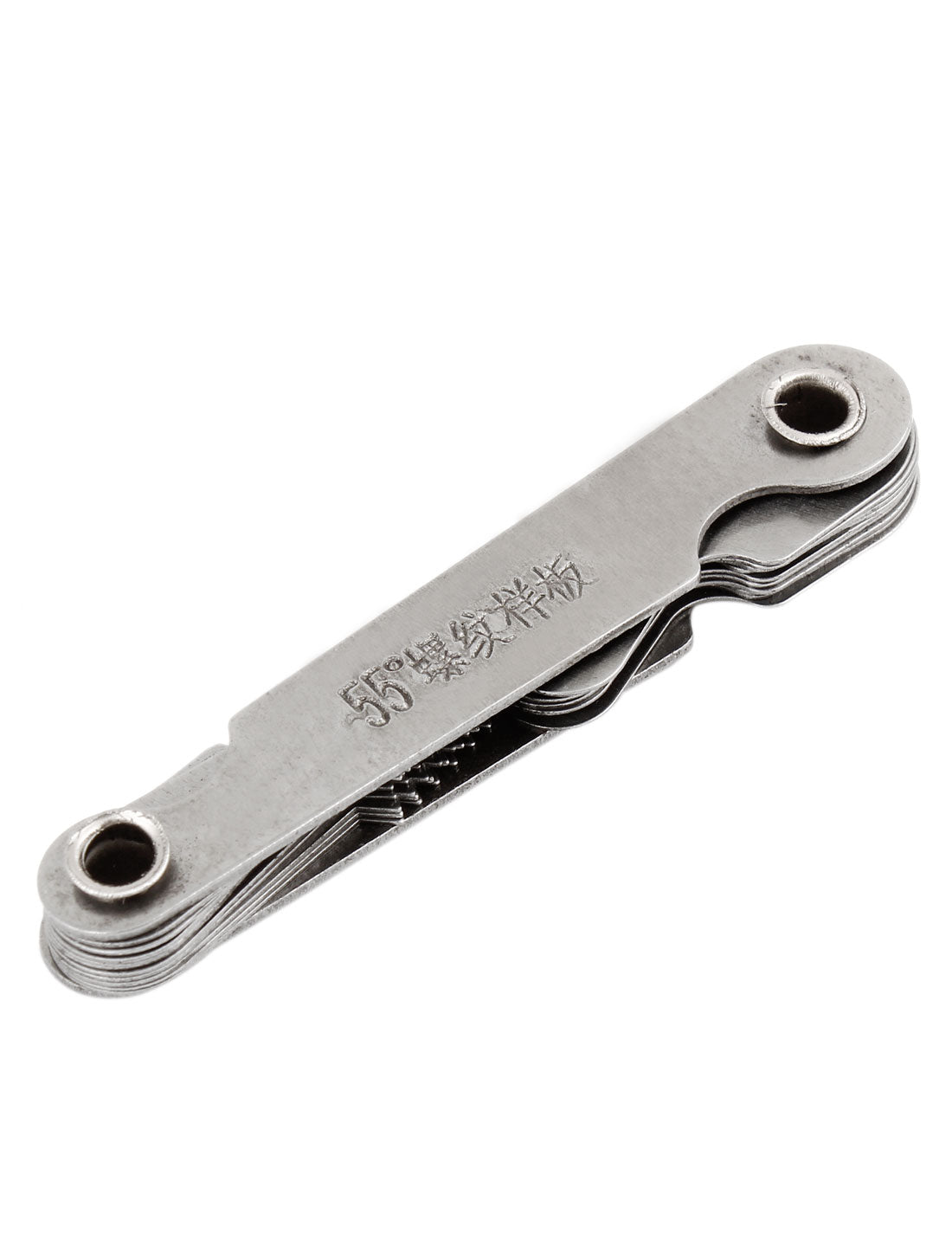 Harfington 6.5cm Long Folding Dual Head 4-48 Threaded Screw Pitch Gauge Measure Tool 55 Degree