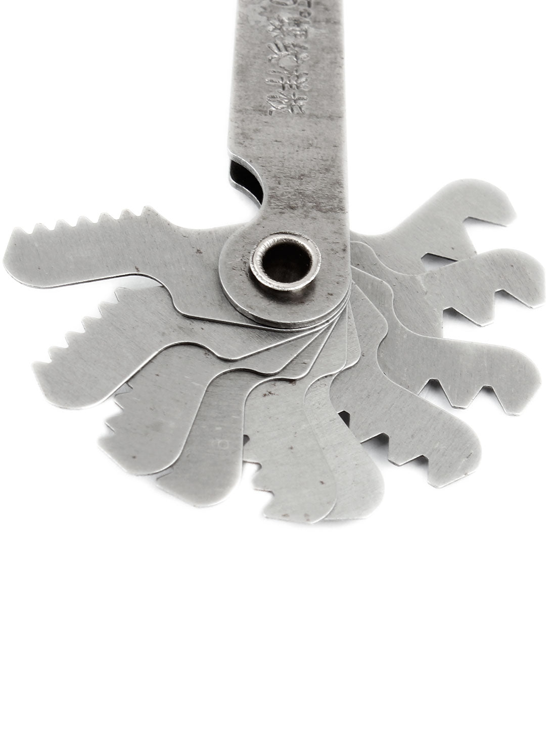 Harfington 6.5cm Long Folding Dual Head 4-48 Threaded Screw Pitch Gauge Measure Tool 55 Degree