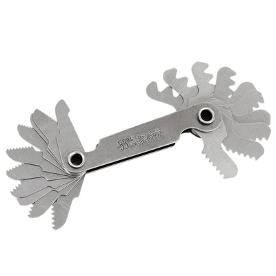 Harfington 6.5cm Long Folding Dual Head 4-48 Threaded Screw Pitch Gauge Measure Tool 55 Degree