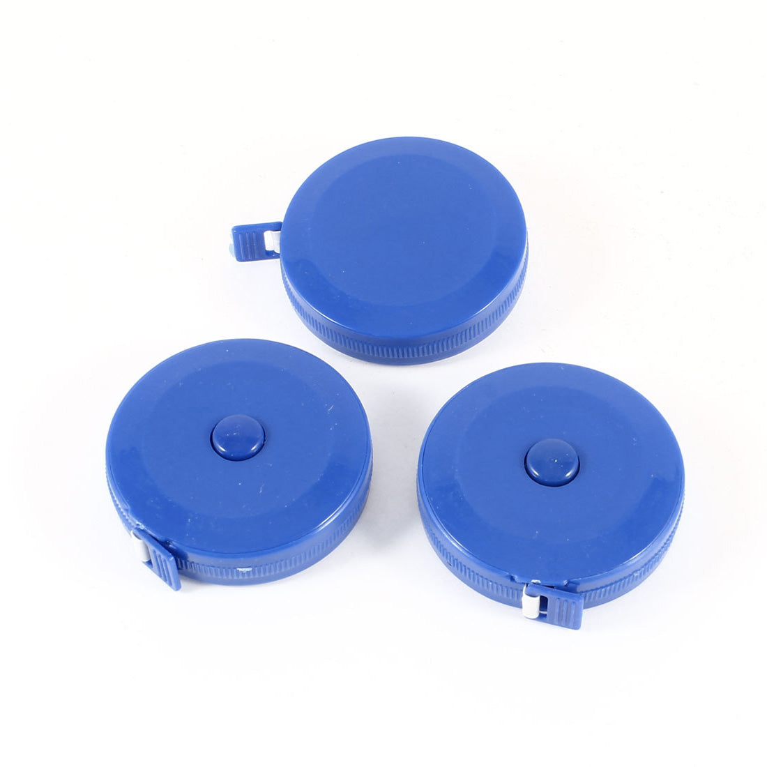 Harfington 3 Pcs Blue Round Case Retractable Sewing Tape Measure 150cm 60"