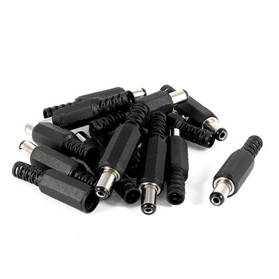 Harfington 15 Pcs 5.5mmx2.1mmx9mm Male Solder DC Power Jack for Laptop Adapter Connector