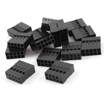 Harfington 15 Pcs 2x5 Pin 10Pin Female 2.54mm Pitch Socket PSU PCB Board ATX Connector