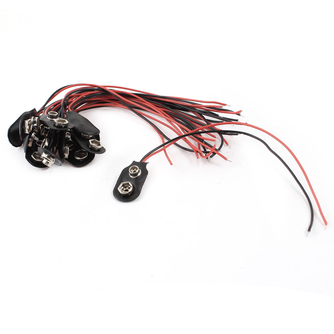 Harfington 15Pcs 15cm Wire Cable 9V 9 Volt Battery Clip Connector Camera Radio I Type