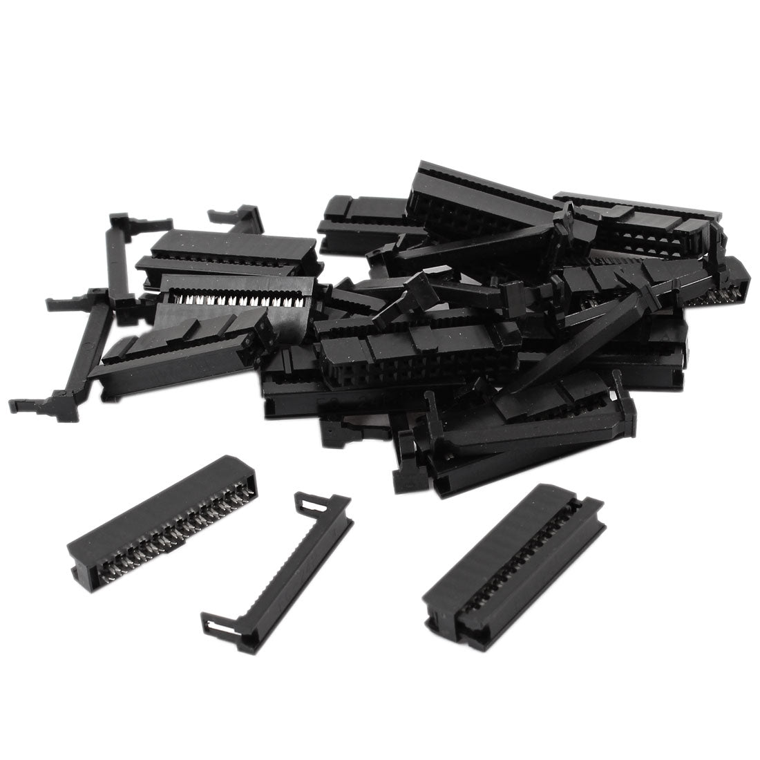 Harfington 15 Pcs IDC Cable Connector FC-24P 24Pin Female Header 2.54mm Pitch