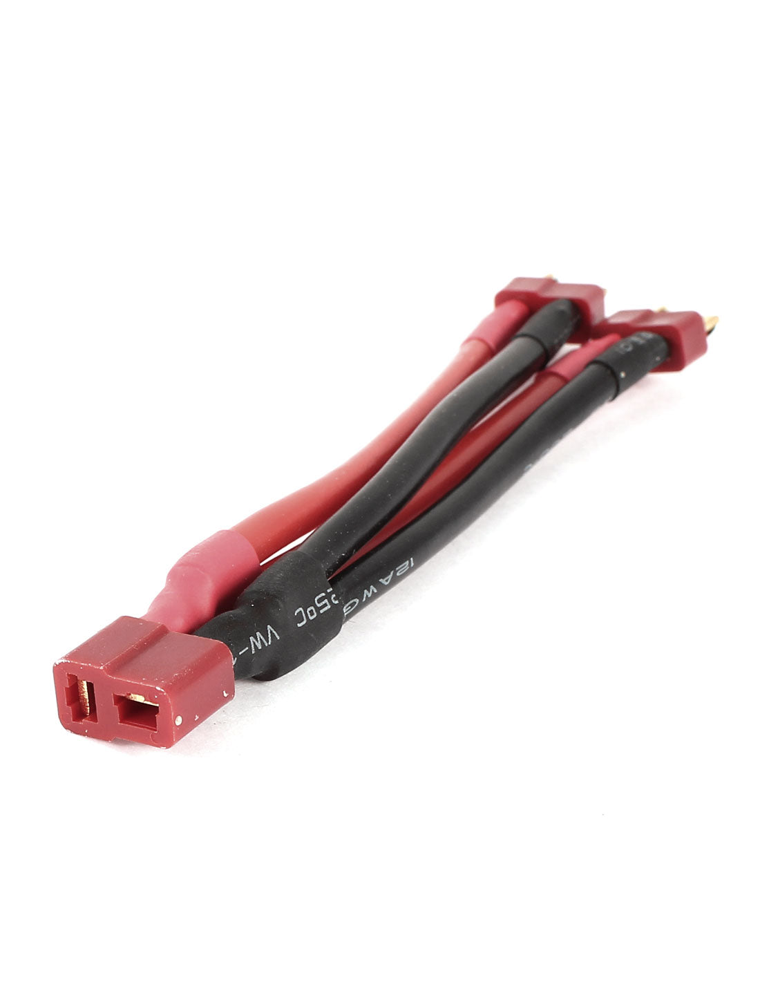 Harfington 13cm Long 12AWG Y Wire Harness T-Connect Series 2-Male to 1-Female Connector Adapter Cable for RC Helicoptor Lipo Battery