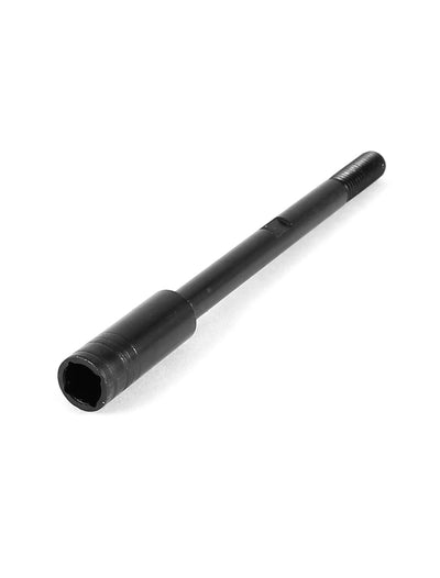 Harfington 15mm x 5mm Thread 86mm Length Black Metal Drive Shaft w Teeth for RC Model Boat