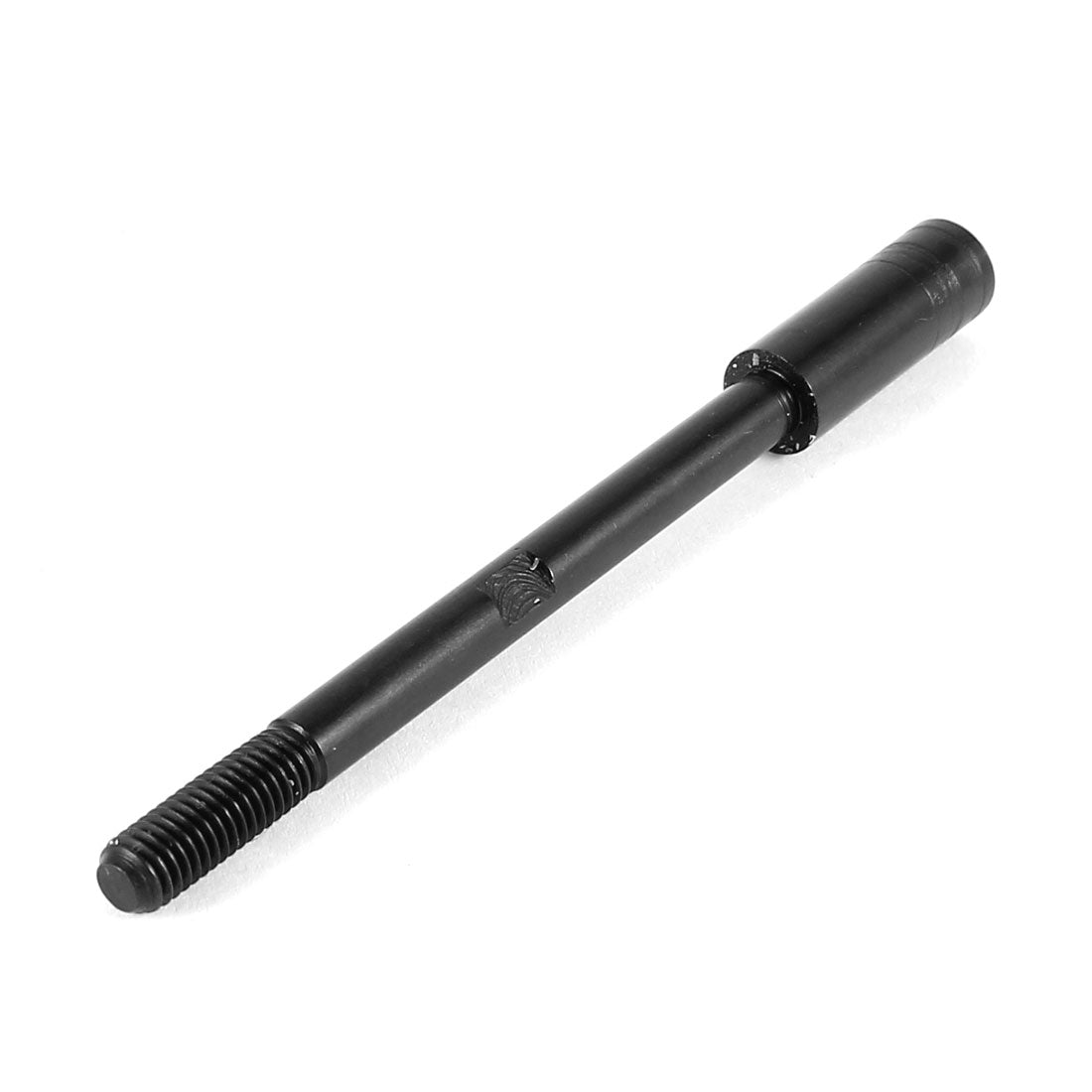 Harfington 15mm x 5mm Thread 86mm Length Black Metal Drive Shaft w Teeth for RC Model Boat