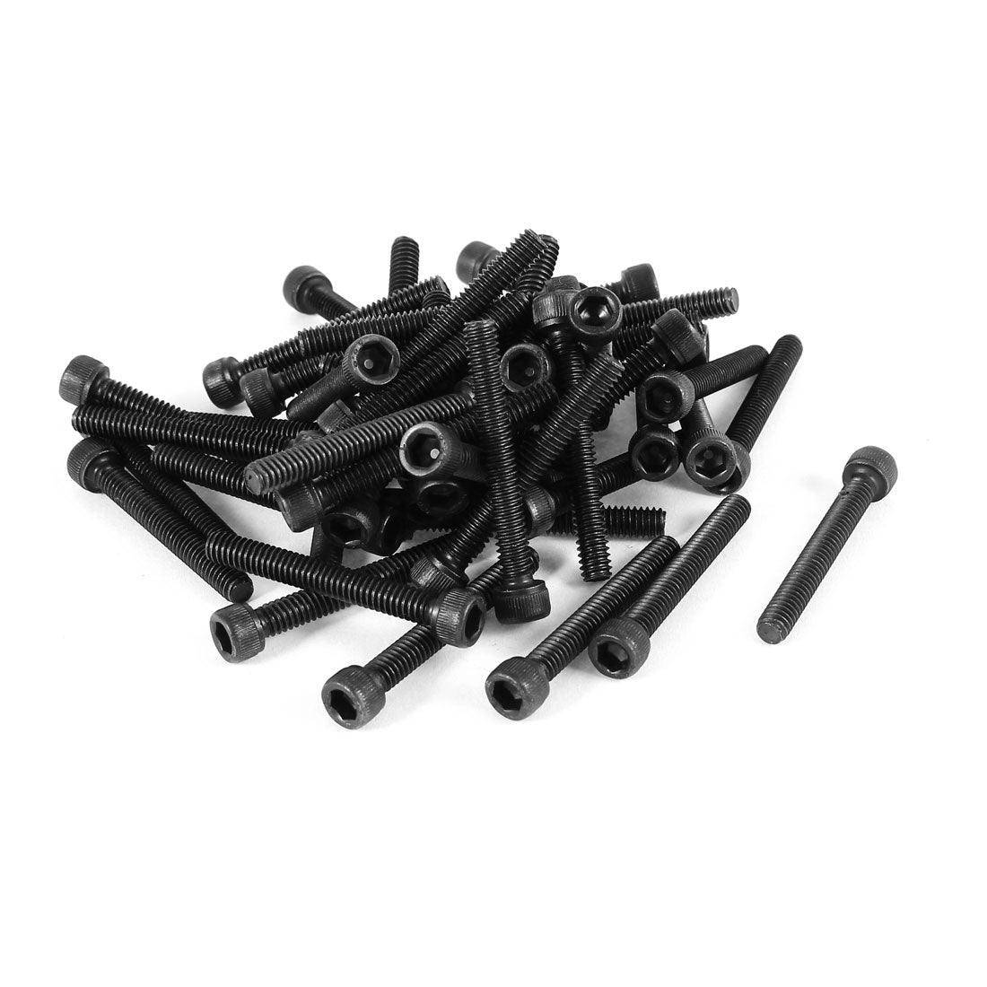 Harfington 50 Pcs 12.9 Alloy Steel Hex Key Socket Head Cap Screws Bolts UNC 8#-32x1-1/4"