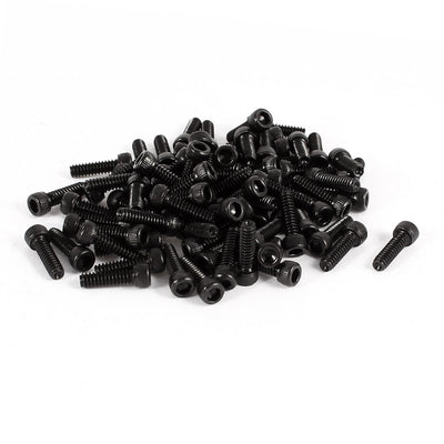 Harfington 100 Pcs 12.9 Alloy Steel Hex Key Socket Head Cap Screws Bolts UNC 4#-40x3/8"
