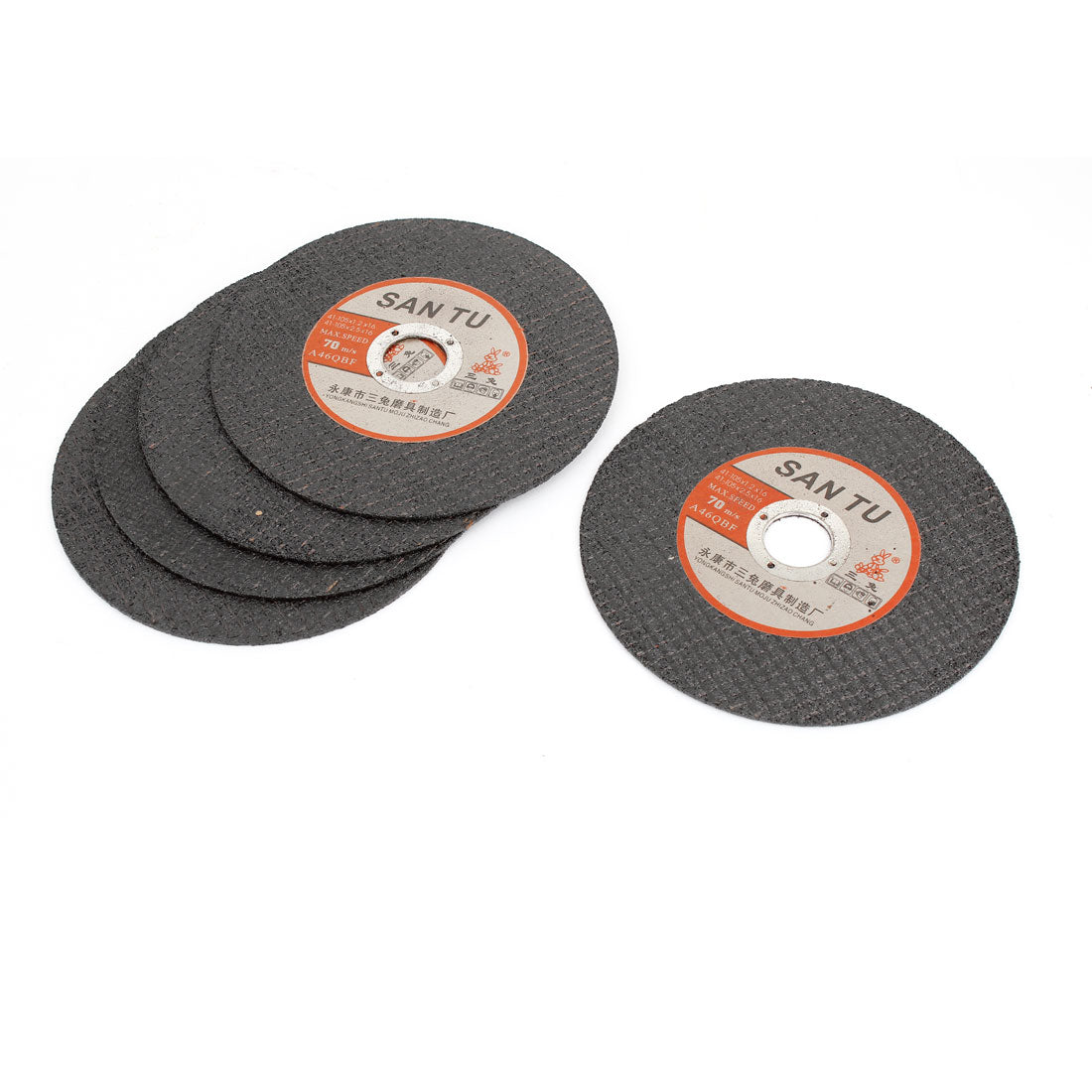 Harfington 5 Pcs Black Dual Stainless Steel Grinding Diamond Disc Wheel 105mm Diameter