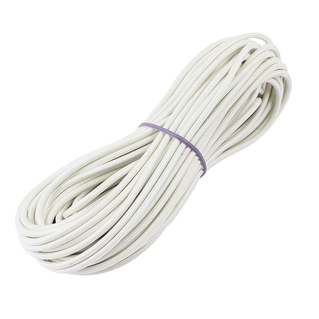 Harfington 15 Meter/50ft 2mm2 230C Flexible Silicone High Temperature Braided Wire Cable White