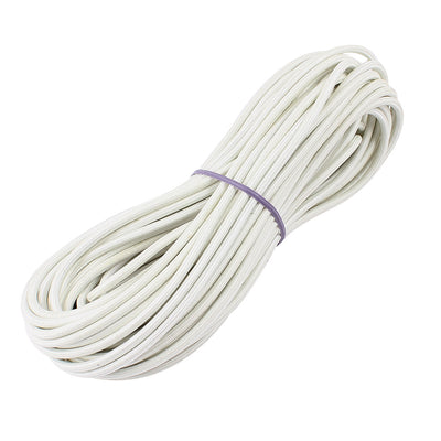 Harfington 15 Meter/50ft 2mm2 230C Flexible Silicone High Temperature Braided Wire Cable White