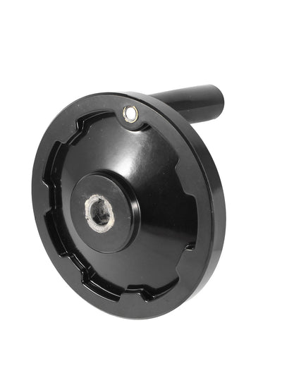 Harfington Replacement 16mm x 155mm Hand Wheel w Removable Revolving Handle Black