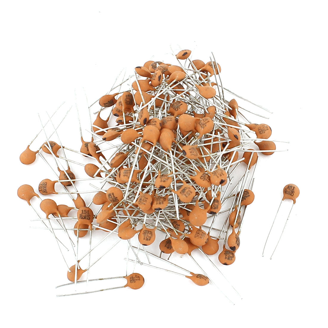 Harfington 150Pcs Brown High Voltage Ceramic Disc Capacitor 50V 150pF 20% Tolerance