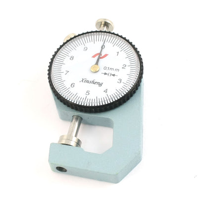 Harfington 0-10mm x 0.1mm Precision Dial Thickness Gauge Measuring Tool w Rectangle Plastic Case