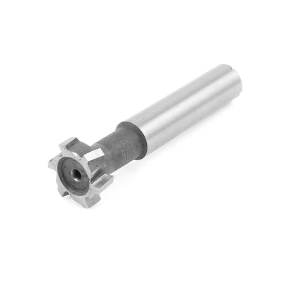 Harfington High Speed Steel 5mm Depth 16mm Milling Cutting Dia 6 Flutes T Slot End Mill